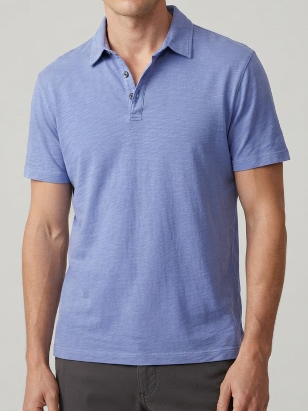 Robert Barakett Short-Sleeve Polo - Periwinkle